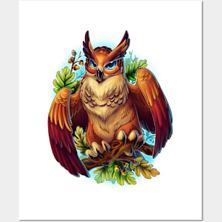 Oak Tree Owl Posters and Art